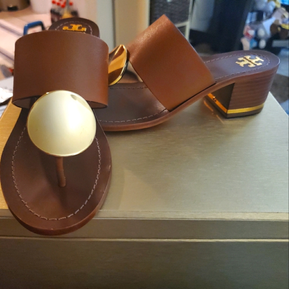 TORY BURCHPatos Disk 45mm Sandals In Brown 7.5 M